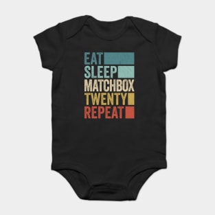 Funny Eat Sleep Matchbox Name Repeat Retro Vintage Baby Bodysuit